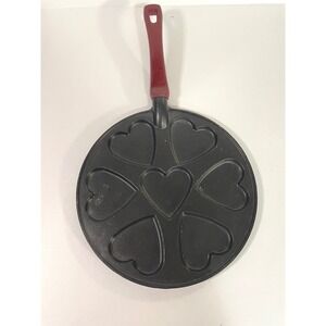 Nordic Ware Heart Shaped Pancake Mold Pan 7 - 3" Hearts Valentines